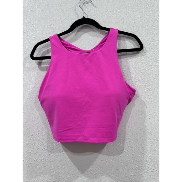 CRZ YOGA Tops - CRZ YOGA Butterluxe Racerback High Neck Longline‎ Sports Bras  pink size xl